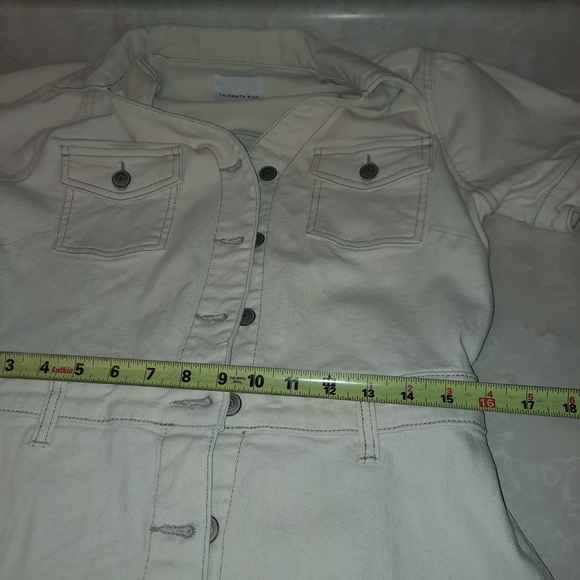 Celebrity Pink Jean Cream Button-Up Mini Dress - Picture 9 of 12